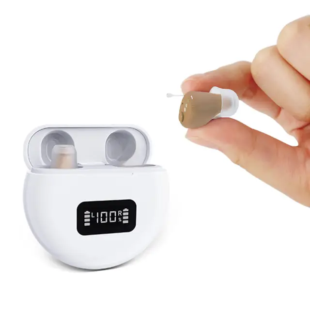 2024 new best digit Elderly Hearing Aid Rechargeable ITE Deaf super Mini Wireless Sound Amplifier Invisible Hearing Aids