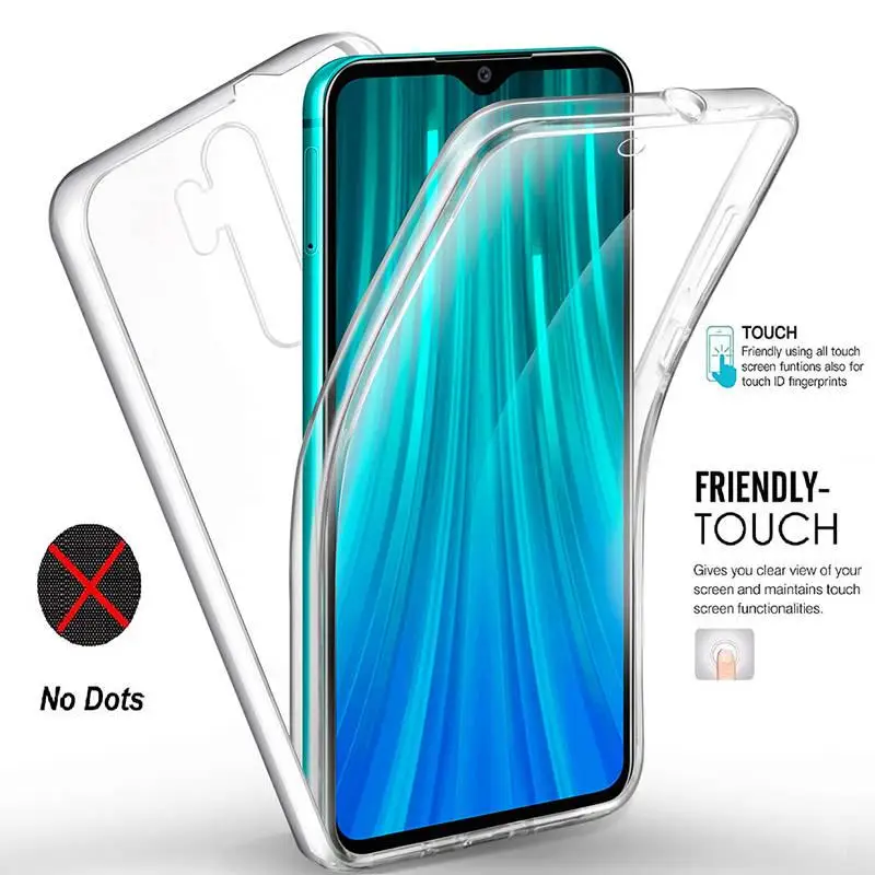360° Full Cover Clear Hybrid Silicone Case - Durable Protection with PC Hard Coque