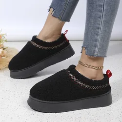 Cozy Women's Furry Indoor Slippers - Plush Winter Comfort Non-Slip Slides - 38 (Black)