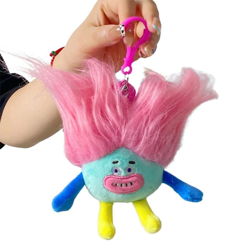 Colorful Hair Rag Keychain Plush Toy Pendant Women Handbag Decorations School Student Lovely Backpack Ornament