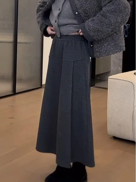 Slimming Straight Leg Pants Skirt Women's Winter New plus Size Pear ape Body Conceal Meat ow Thin Casual Skirt Pants