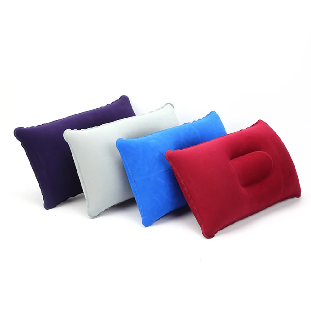 Hiking Beach Car Plane Air Pillows Head Rest Camp Gears Travel Pillow Portable Ultralight Inflatable PVC Nylon Square Pillow New 6