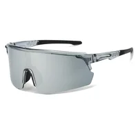 Lunettes de soleil de sport surdimensionnées pour hommes, lunettes de cyclisme, miroir, pour l'extérieur, tendance, enveloppées, Anti-UV, pour l'équitation 5