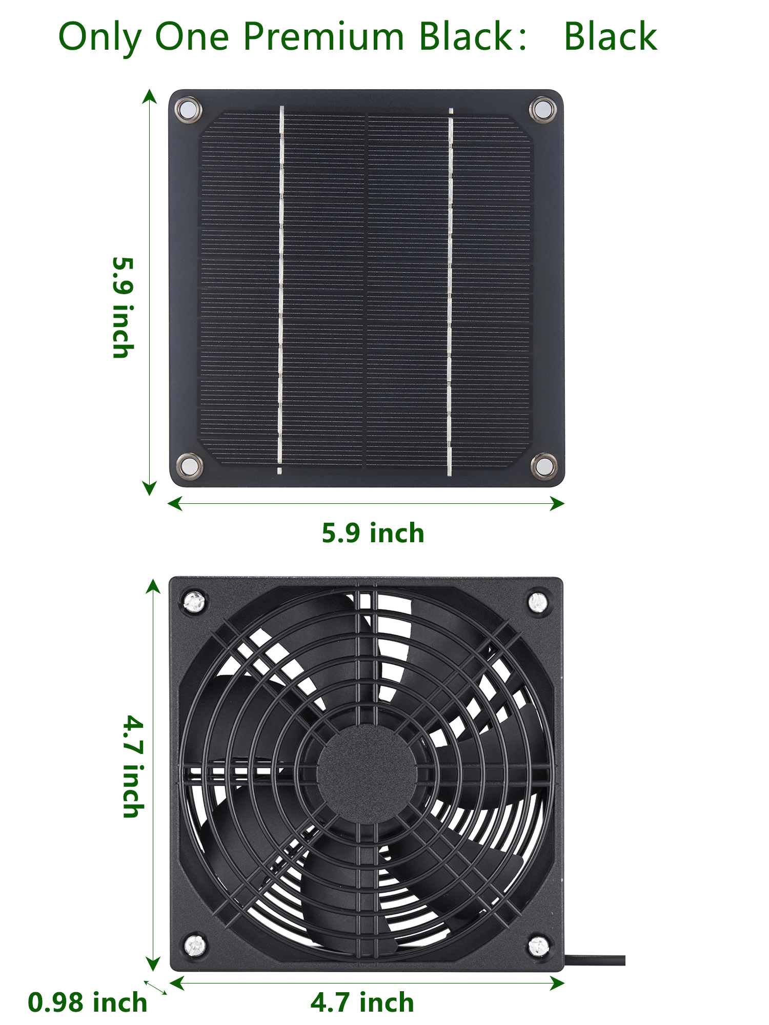 Monocrystalline Solar Powered Fan Kit For Camping View 1