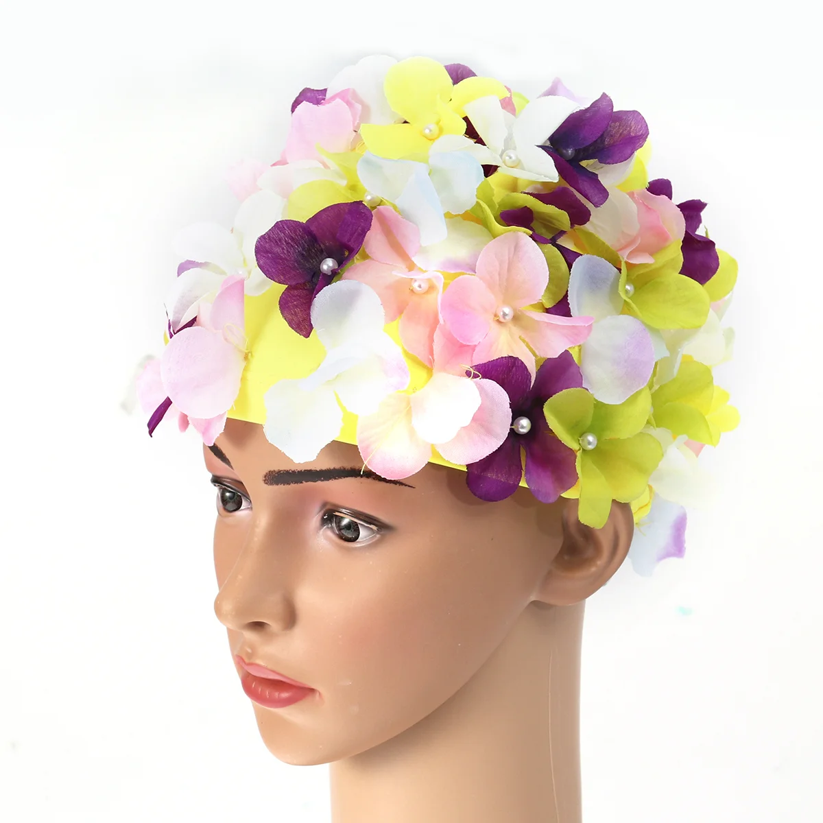 

Fashionable Swim Swimming Cap For Women Petal Stylish Swimming Hat Beach Swimming Cap For Womens Size L Swimming Pool Beach