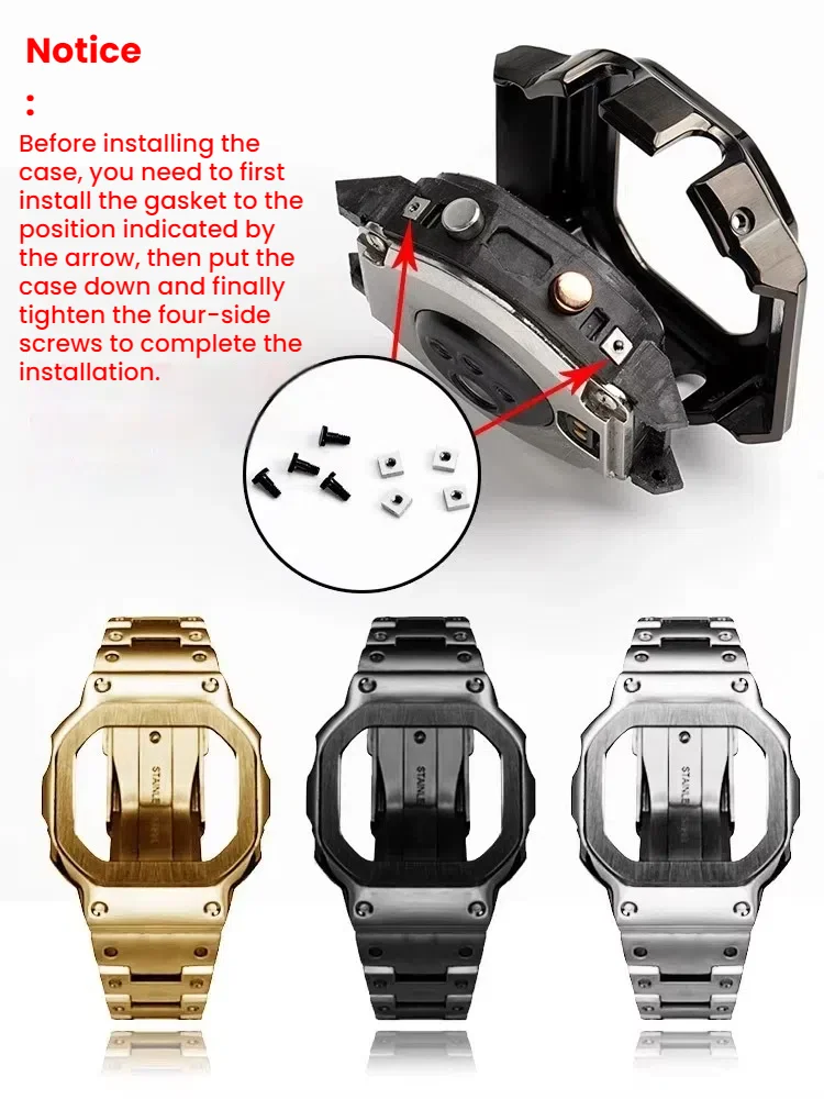 DW-H5600 Modified metal bezel watchband For Casio small square dw