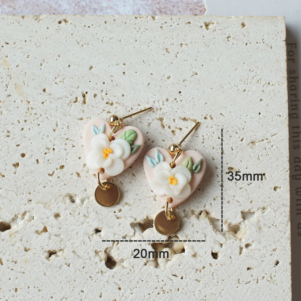 Flower Earrings Fashion Delicate Romantic Vintage Cluster Floral Multi Hearts Shapes Polymer Clay Earrings For Women