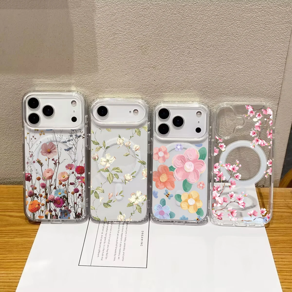 Wireless Charging Plum Blossom Floral Phone Case