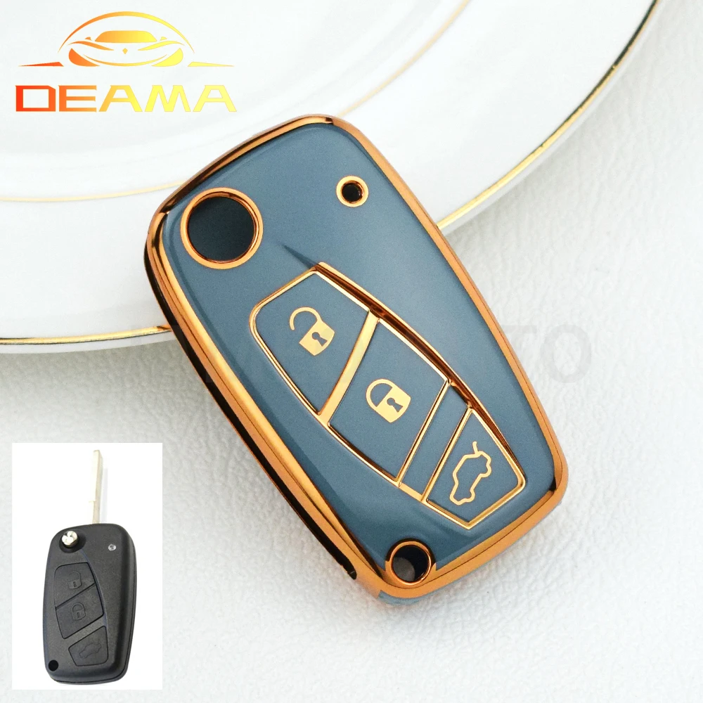 

Чехол-книжка для автомобильного ключа из ТПУ, с 3 кнопками