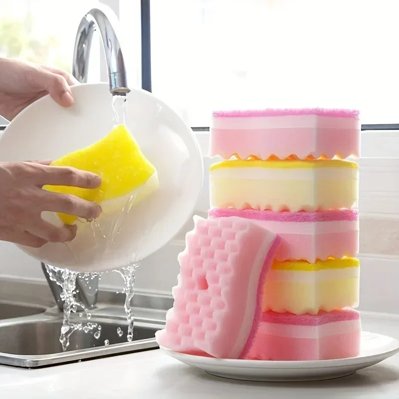 Dishwashing Sponge Cleaning Kitchen Washing