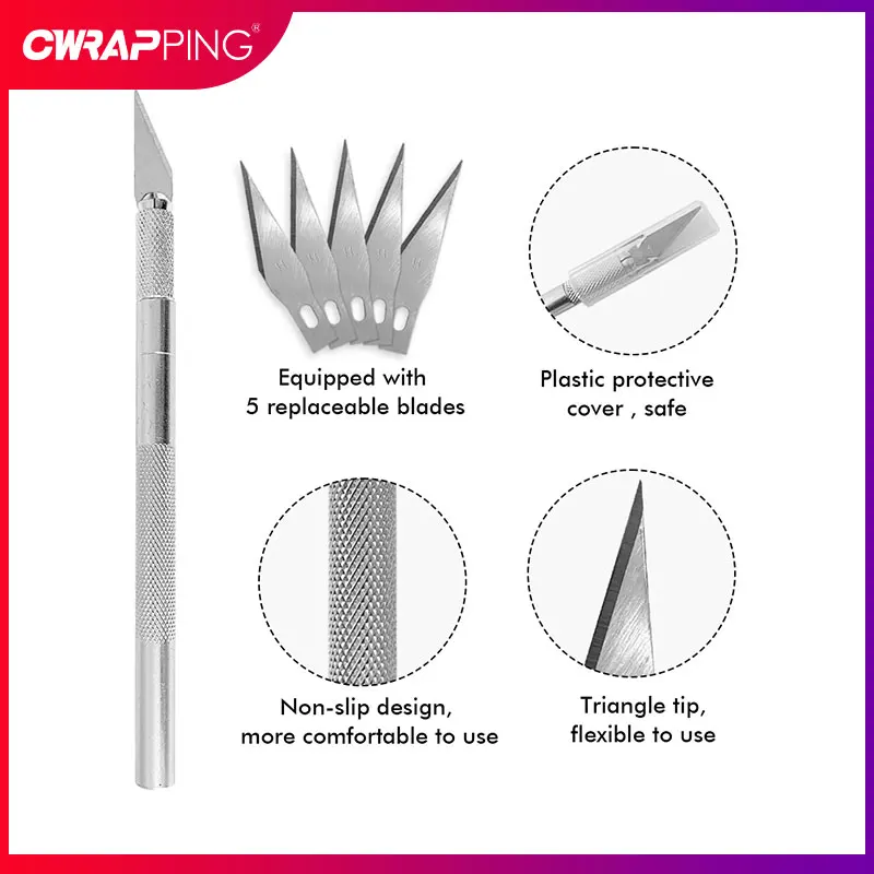 Car Vinyl Wrap Tool Kit Plastic Scraper PPF Squeegees Cars Window Film Application Tools Kit Hot Air Gun Cars Decals Truck Film
