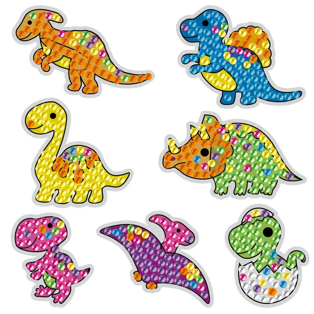 Artificial Diamond Painting Kit For Kids, Mosaic Sticker Art Kit, Cartoon  Dinosaur Artificial Diamond Art For Kids, Art And Craft Kit For Boys Girls  - Temu