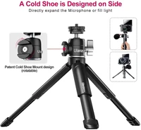 Ulanzi U-Vlog lite Mini Tripod with 360° Ball Head & Cold Shoe Selfie Stick Tabletop Tripod for Camera iPhone Android Phone DSLR 4