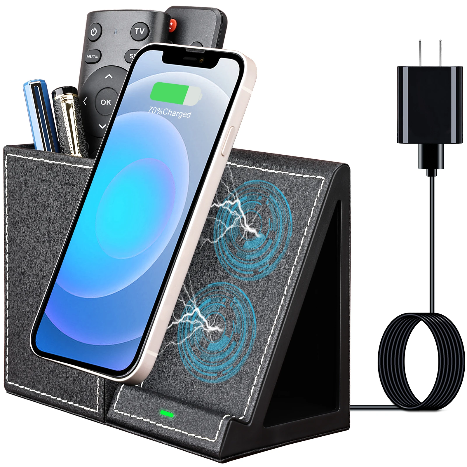 Kingfom Multifunctional 10w Fast Wireless Charger With Pen Holder