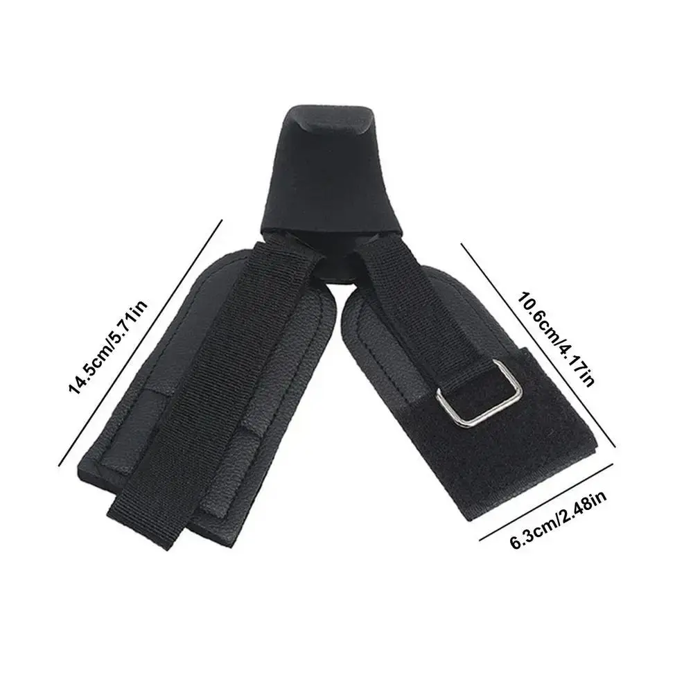 1 Pair Pull-up Hook Type Lifting Straps Adjustable Non-Slip Weight Lifting Grip Hook Deadlift Soft Auxiliary Power Wrist Guard