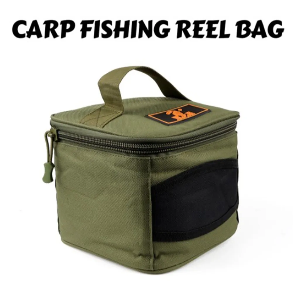 

Oxford Cloth Fising Tackle Bag 1* 1PC 20*18*15cm Green Multifunctional Reel Storage Case Tear-resistant Hot New