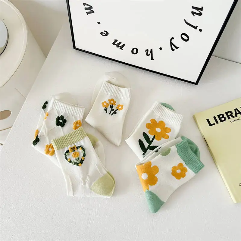 

Милые дышащие Повседневные носки в японском и корейском стиле для девочек, модные удобные носки в стиле Харадзюку