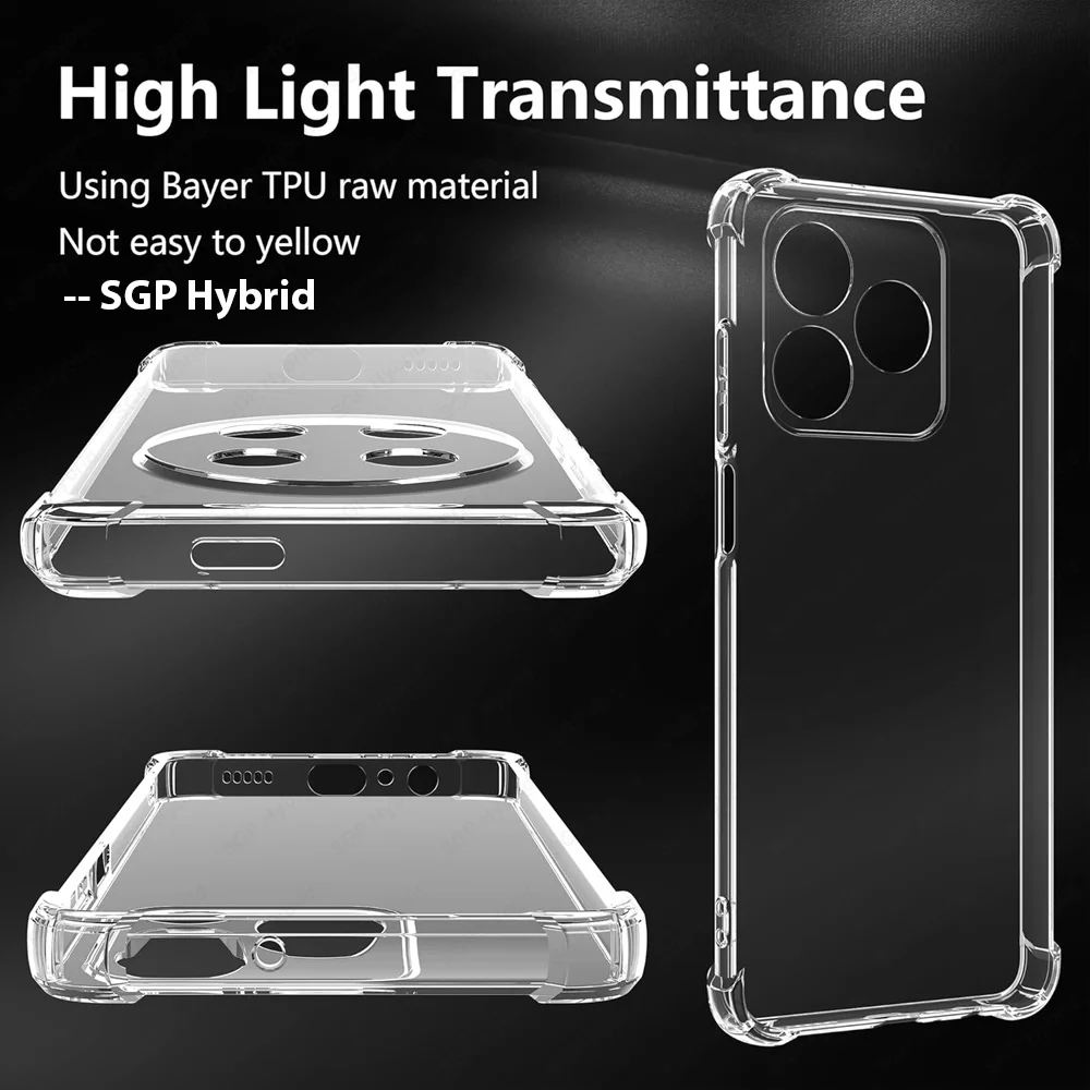 Shockproof Transparent Silicone Phone Case - Clear Armor Cover
