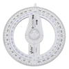 1PCS Round Ruler Patchwork Ruler 360 Degree Pointer Protractor Ruler Angle Finder Swing Arm For School Office Supplies Plastic 4