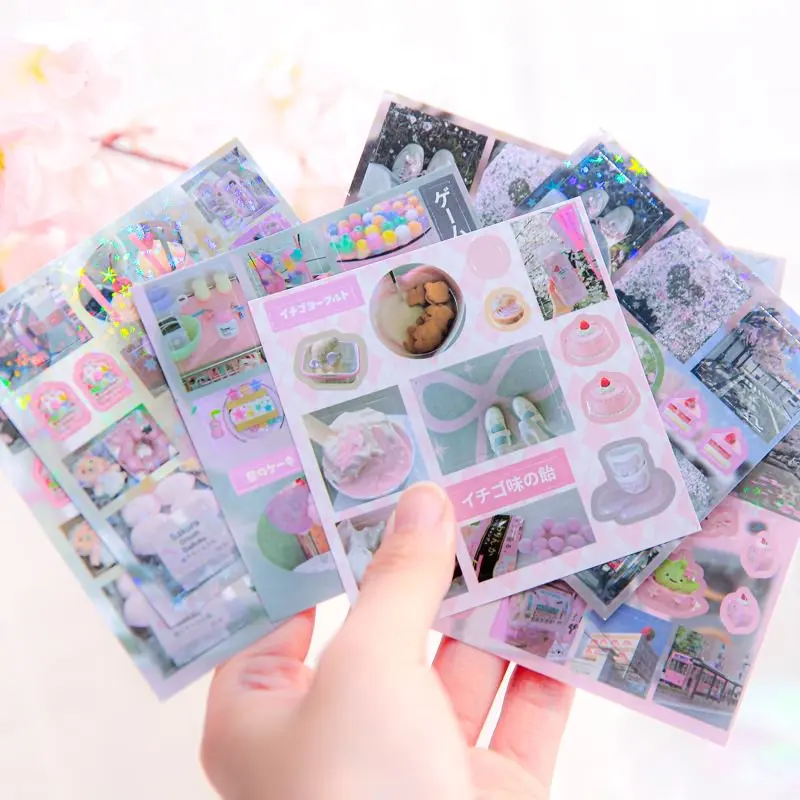 50 개/책 새로운 귀여운 일본 드림 코어 시리즈 스티커 전화 카메라 저널 엽서 DIY 콜라주 Kawaii 장식 스티커