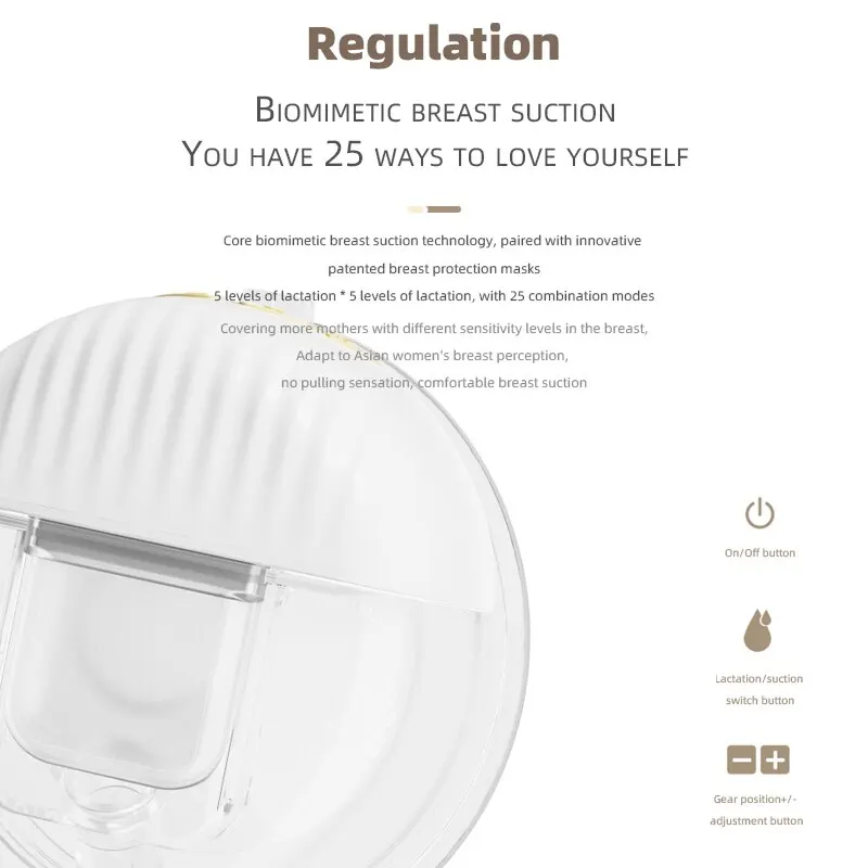 Wearable Electric Breast Pump Silent Milk Collection Hand Free Automatic Intelligent Breast Pump electric breast pump