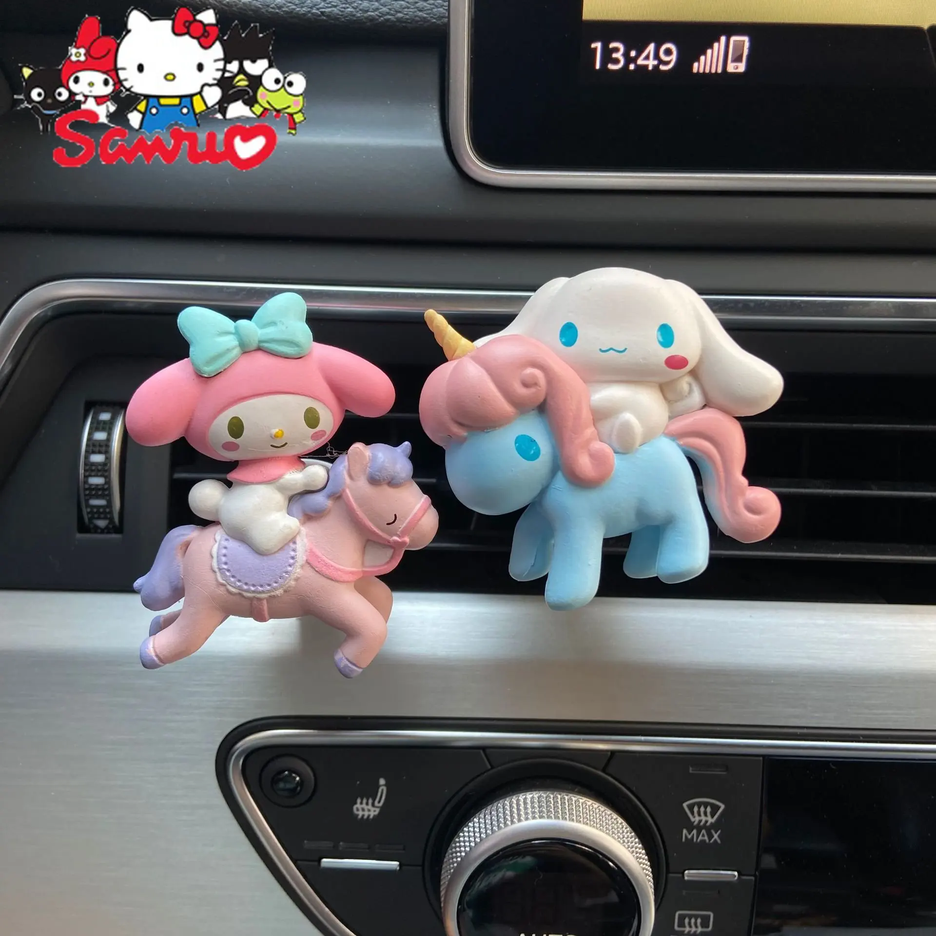 

Sanrio Kuromi Hello Kitty украшение для выпускного отверстия кондиционера Мелодия коричная Чаша Украшение на клипсе