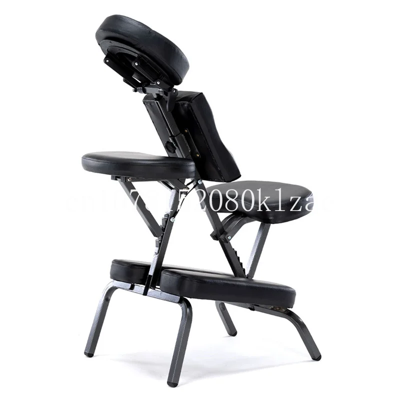 Cadeira de tatuagem portátil dobrável, PU Leather Bed Table, Mobiliário de salão de beleza, liga de alumínio, vermelho, preto, branco, moda