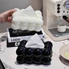 High Aesthetic Tissue Box, Home Living Room, High-End Tissue Storage, Paper Box, Cream Style Napkin Box 5