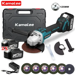 Kamolee 100mm 125MM 5 inche 18500RPM Brushless Cordless Angle Grinder 4 Speed Cutting Compatible For Makita 18V Battery