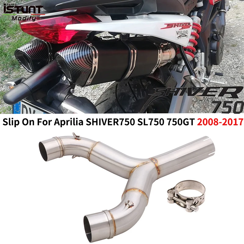 

Для Aprilia SHIVER750 2008-2017 для Aprilia Shiver 750 GT 2008-2017 Mid Link Pipe Espace Moto Connect 51 мм Глушитель без застежки