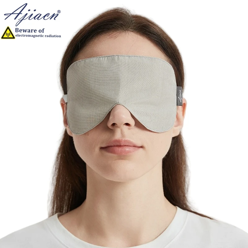 Anti-radiation outer layer 50% or 100% silver fiber sleep eye mask electromagnetic radiation shielding shielding eye mask