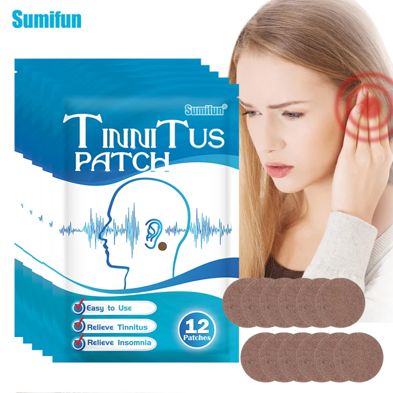 

24-60Pc Sumifun Tinnitus Treatment Patch Deaf Ear Pricking Pain Relief Sticker Hearing Loss Headache Brain Relax Medical Plaster