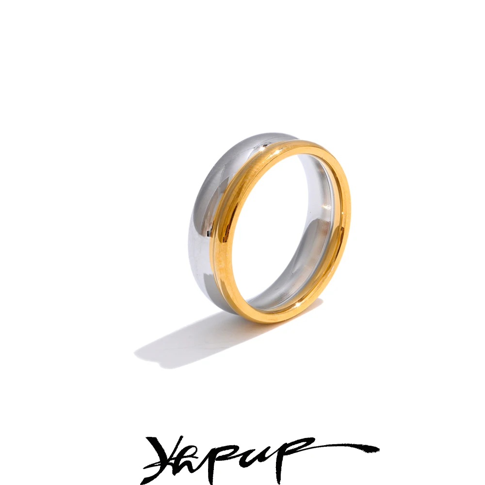 Yhpup Stainless Steel Ring for Women