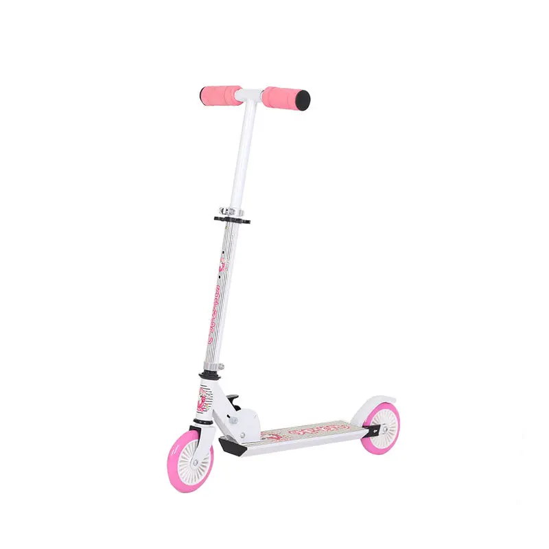 Children's Scooter Can Be Lifted and Folded and The Scooter Has Two Wheels To Go Out Play Sports Pedal