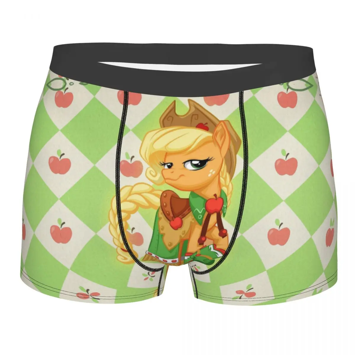 

Нижнее белье My Little Дружба это волшебный Applejack, дышащие трусы, мужское нижнее белье, удобные шорты, боксеры, трусы
