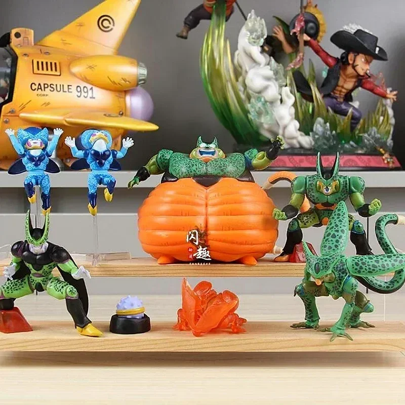 

Dragon Ball Z Anime 8pcs Figure Cell All Forms Set Cell Mini Action Figurine Hg8 Pvc Gk Statue Model Doll Toys Christmas Gifts
