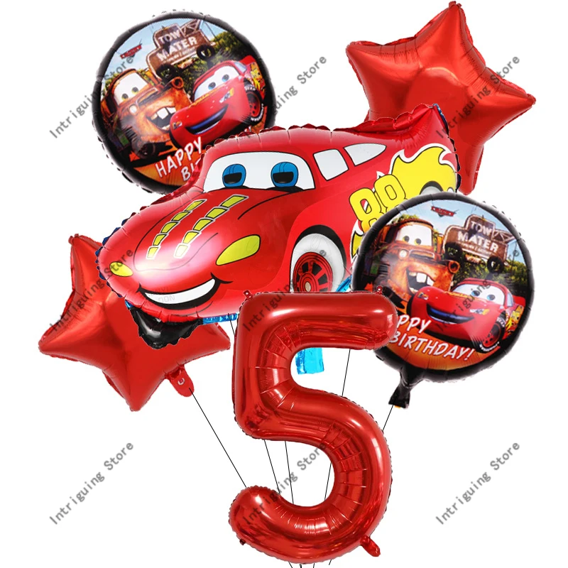 Party Supplies Disney Cars Lightning McQueen 32" Number Balloon Set