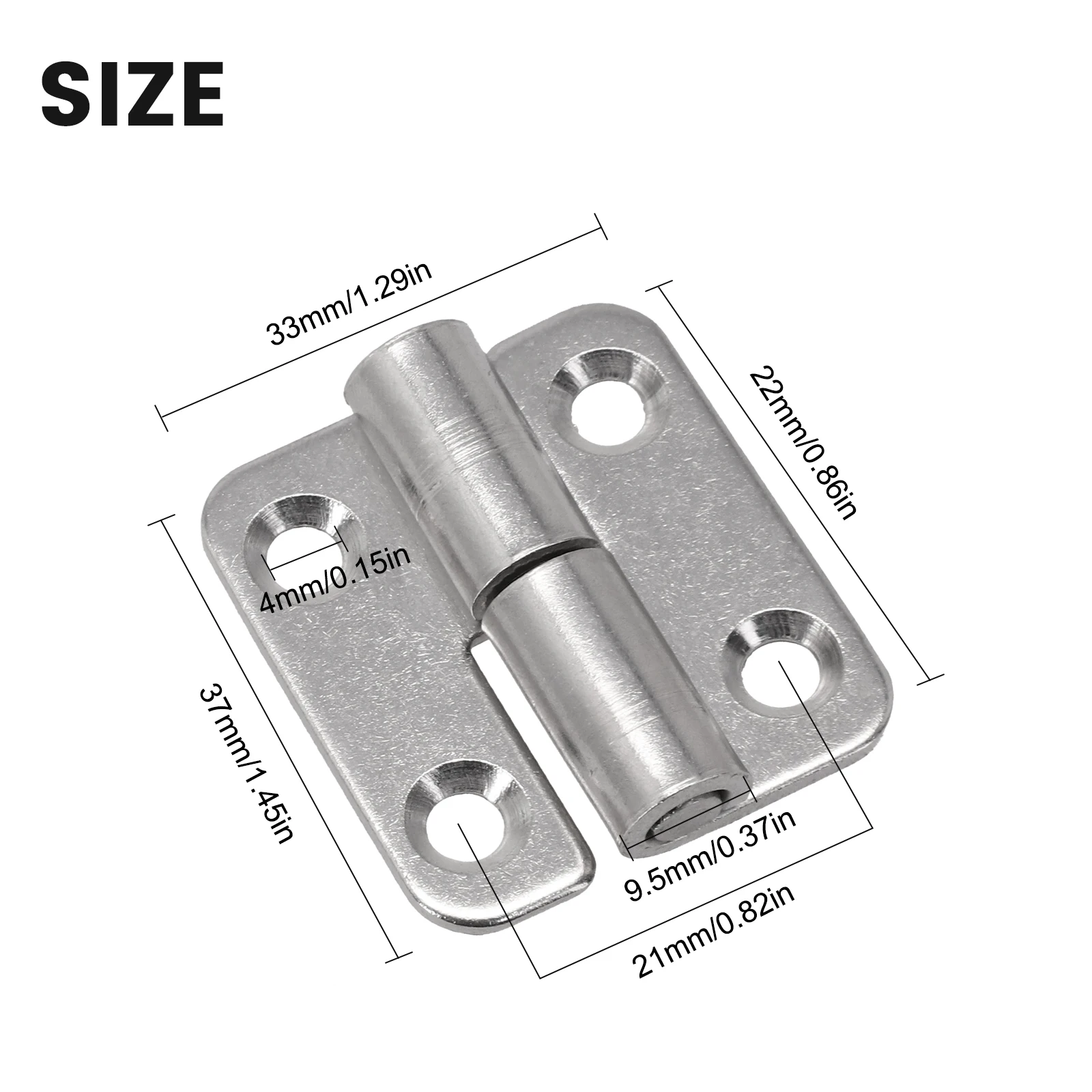 Stainless Steel Hinges Lift-up Flag Removable Furniture Door Cabinet 1PCS
