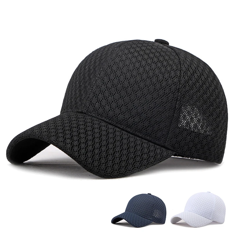 

Summer Full Mesh Baseball Caps For Men Women Hollow Out Trucker Hat Breathable Outdoor Sports Sun Cap Plain Net Hat Adjustable