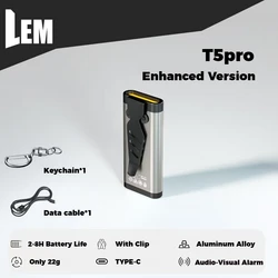 Portable LED Flashlight, Rechargeable & Lightweight with Keychain Clamp (1pc)