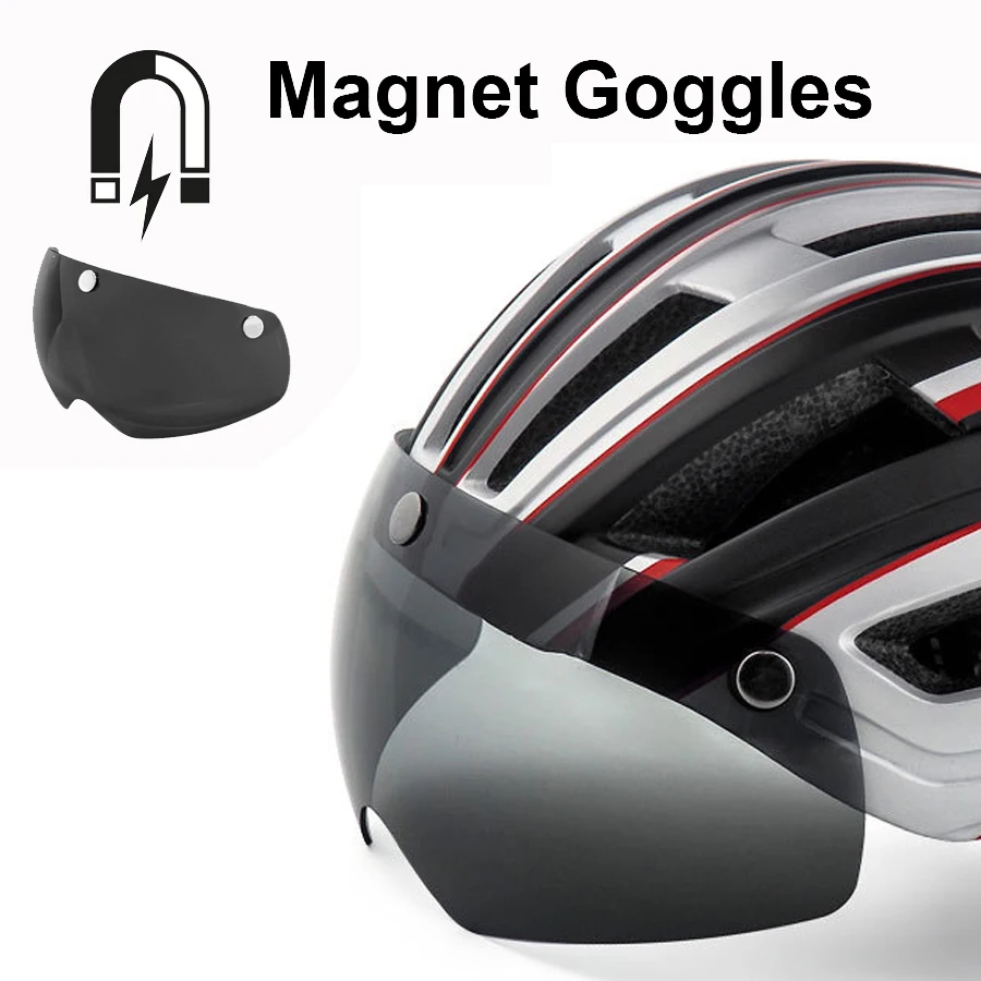 Casque de vélo léger pour hommes et femmes, casque de vélo à visière, casque  de vélo LED, accessoires Casco, route VTT, 54-62cm - AliExpress