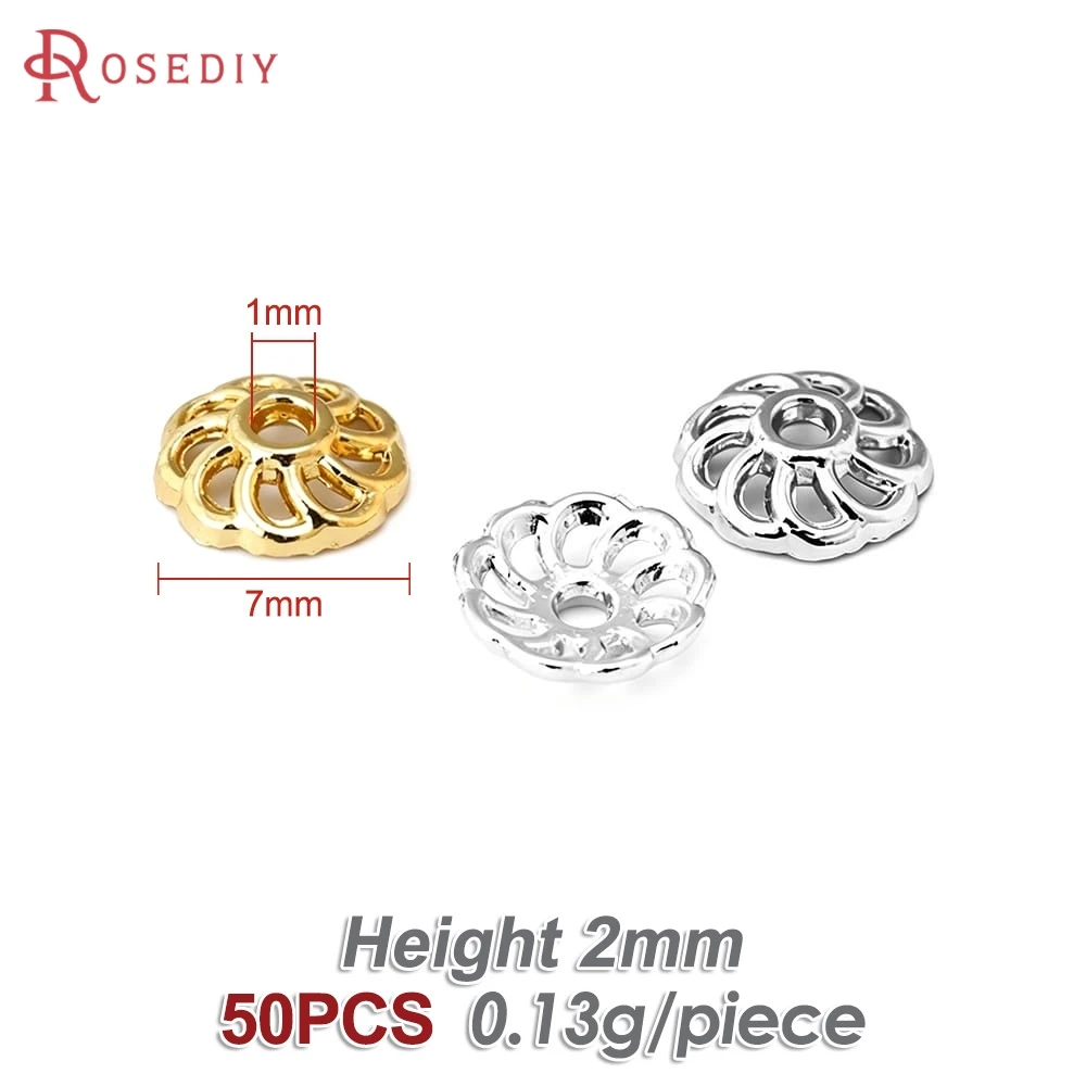 Elegant Trio-Tone Brass Bead Caps for DIY Jewelry Creations