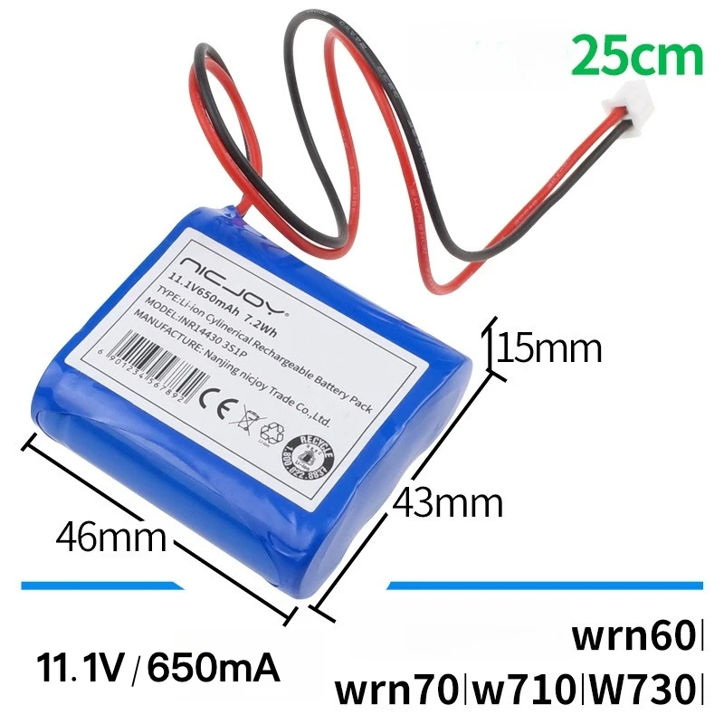 Ecovacs Cleaning Robot WA30 WA50  22.2V 3000mAh Battery Accessories S07-LI-222-3000 3