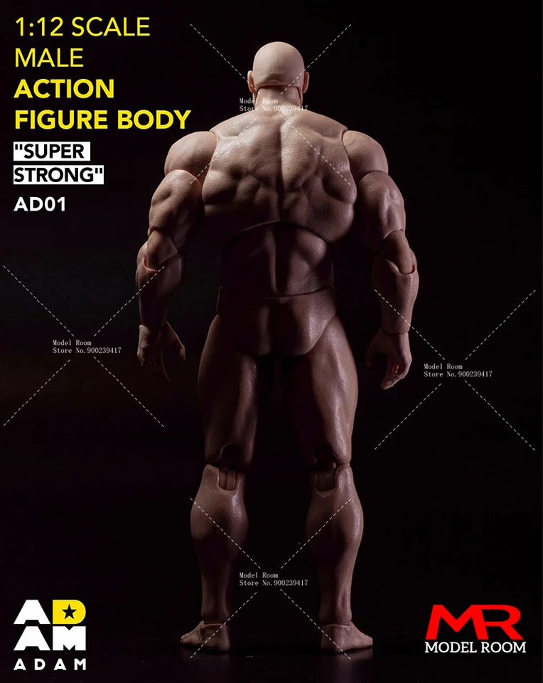 MUFF TOYS ADAM 1/12 Male Strong Muscle Joint Body 6'' Super