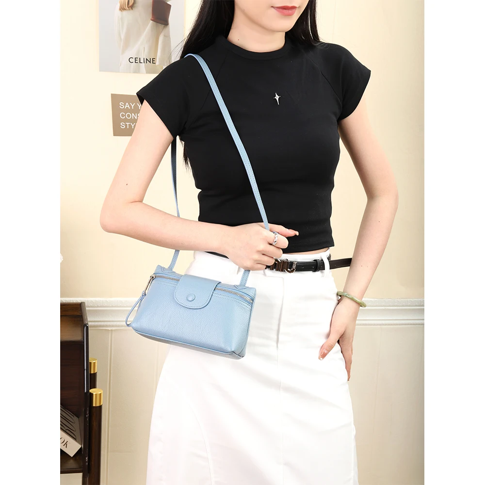 Crossbody Bags for Women Genuine Leather Trendy Designer Handbags Small Crossover Shoulder Sling Womens Purses and Handbags 2024
