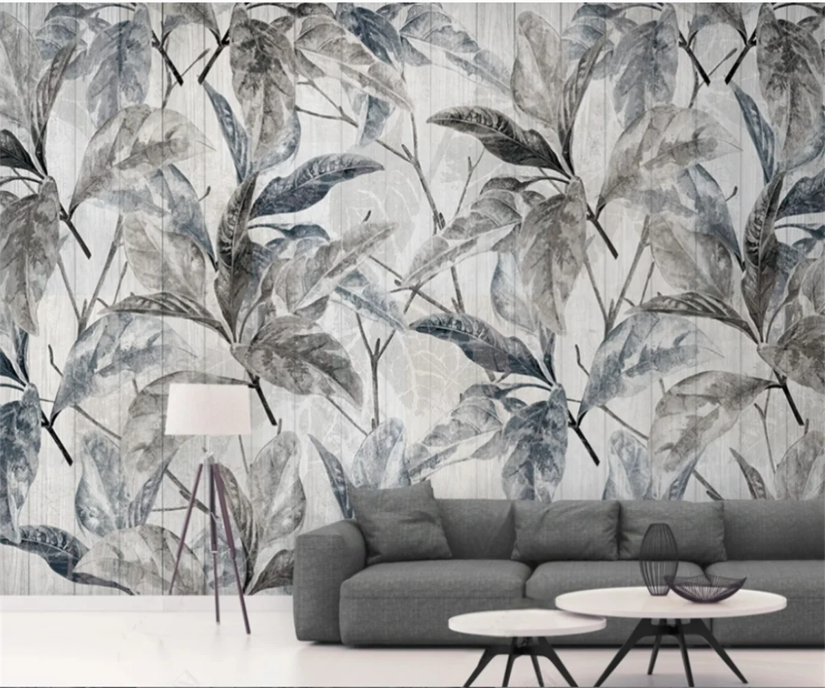 de parede 3d plantas da floresta tropical 02