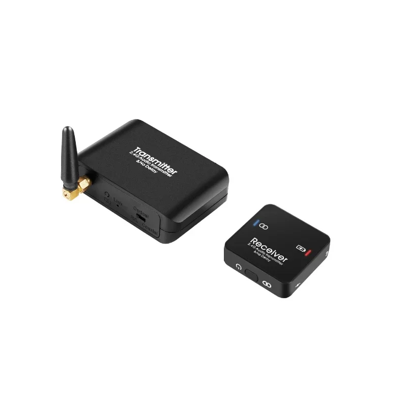 

2.4G Wifi Wireless Audio Transmitter and Receiver 50M Wireless Music Audio Adapter Support Dolby 3.5mm for TV PC DVD Headphone