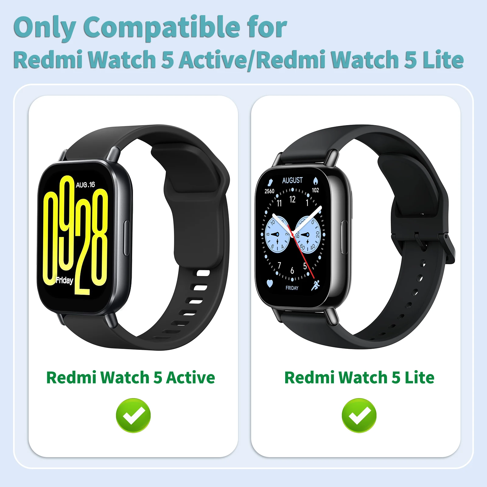 Sport Replacement Wristband, 22mm Band