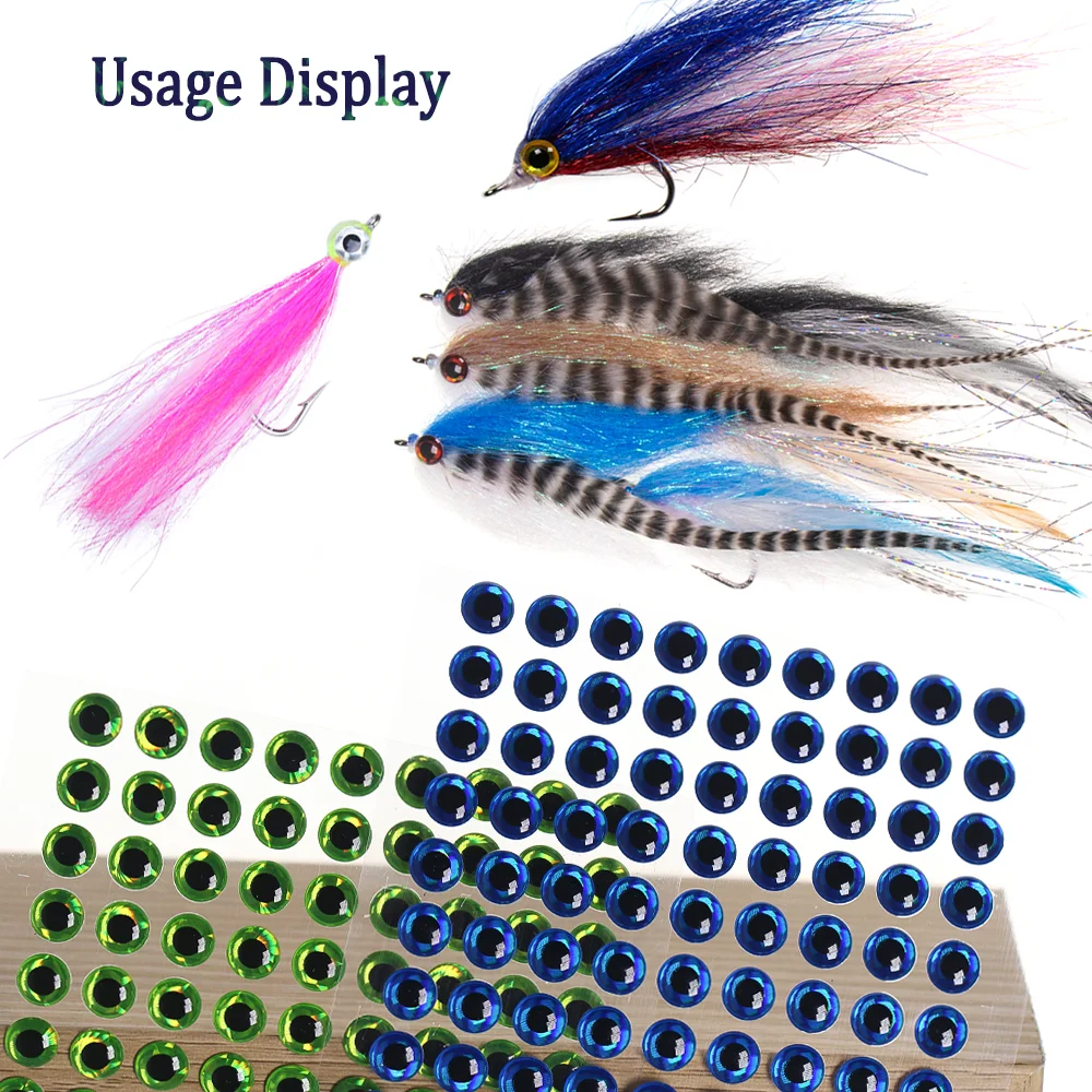 Description Picture 6 of itemHolographic 3D Epoxy Fish Eyes Simulation Fly Fishing Lure Streamer Fly Minnow Bait Artificial DIY Eye Fishing Tackle 2mm-18mm
