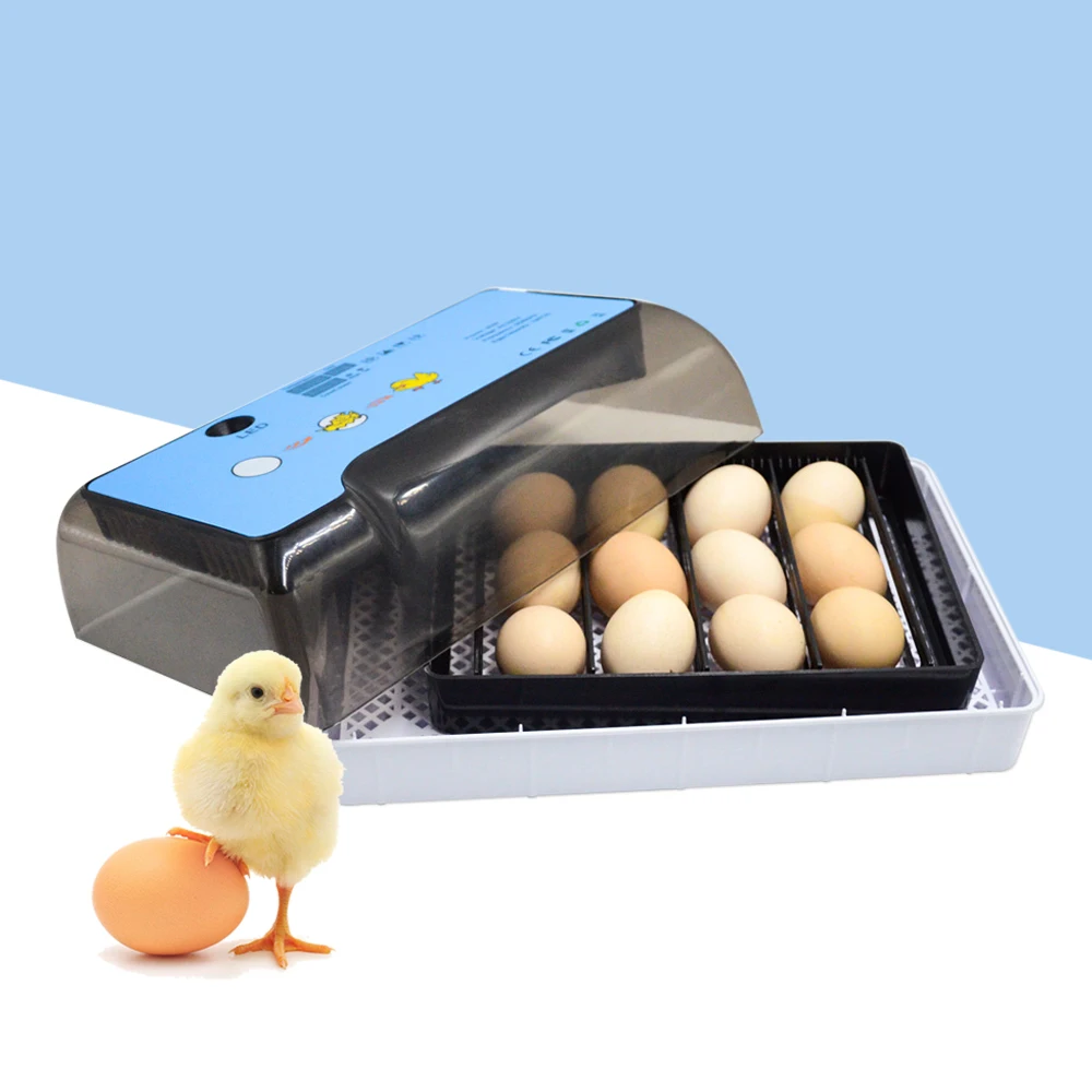 12 Eggs Incubator Fully Automatic Turning Hatching Brooder Farm Bird Quail Chicken Poultry Farm Hatcher Turner Incubation Tool